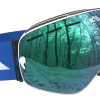 White Green and Blue ski goggles