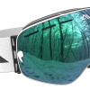 White Green and White ski goggles